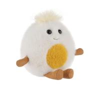 Apricot Lamb Œuf bouilli en peluche pour enfants - Doudou mignon pour bébé fille et garçon - Oeuf bouilli moelleux - Blanc - 12 cm