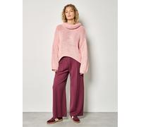 Apricot Pull bas abricot à col épais