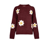 Apricot Pull-over jaune / lie de vin / blanc, Taille M