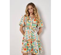 Apricot Robe à manches bouffantes Apricot Tropical Animation Crème EU 38 (UK 10)