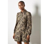 Apricot Robe Apricot à feuilles pressées en forme de V Vert EU 38 (UK 10)