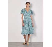 Apricot Robe bleu / vert / blanc cassé, Taille 40