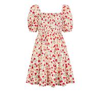 Apricot Robe crème / vert clair / pêche / rouge, Taille 40