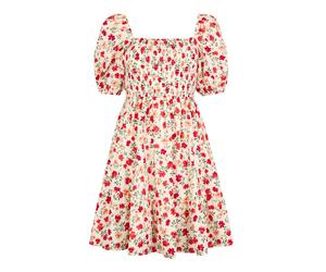 Apricot Robe crème / vert clair / pêche / rouge, Taille 40