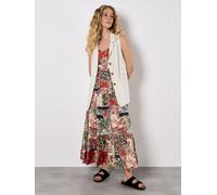 Apricot Robe d’été marine / jaune / abricot / rouge orangé, Taille 40