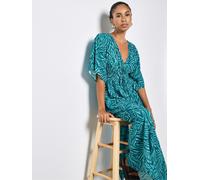 Apricot Robe mi-longue Apricot imprimé zèbre Bleu 36