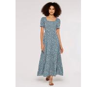 Apricot Robe 'Milkmaid' crème / indigo / jaune / jade / noir, Taille 36