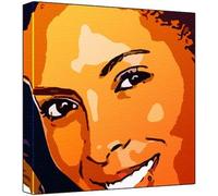 April Ennis Pop Art Impression sur toile Multicolore 30 x 30 x 2,5 cm