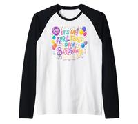 April Fool's Day Birthday Funny Born on April 1st Joke Manche Raglan