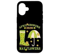 April Showers Bring May Flowers & Rubber Boots for Gardener Coque pour iPhone 16