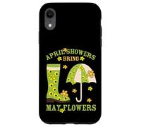April Showers Bring May Flowers & Rubber Boots for Gardener Coque pour iPhone XR