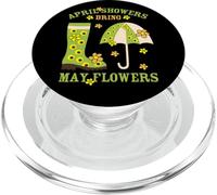 April Showers Bring May Flowers & Rubber Boots for Gardener PopSockets PopGrip pour MagSafe