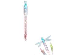 APRILADY Stylo libellule Gleaming Wings - Rose | Stylo à bille en forme de libellule avec ailes mobiles, joli stylo à bille fantaisie en forme d'animal avec corps translucide