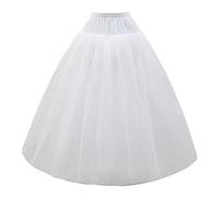Aprildress Jupon Femme Long Blanc Mariage sous Robe Petticoat Crinoline Underskirt FR-PPT026