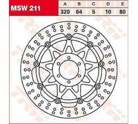 Aprilia RSV4 1000 ABS 2013-2014 TRW Rond Flottant Frein Disque MSW211