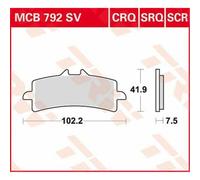 Aprilia RSV4 1000 ABS 2013-2014 TRW Sv Série Sindered Frein Coussinets MCB792SV