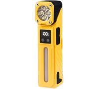 Aprilsunnyzone 1 lampe frontale d'angle magnétique COB LED rechargeable, lampe d'inspection portable pour cyclisme, randonnée, base magnétique rotative, lampe d'angle IPX4 étanche (jaune)