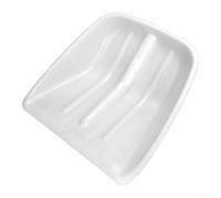Aprilsunnyzone 1 pelle à neige en plastique - Grattoir à glace - Pelle de jardin pour déneiger - Bord arrondi lisse - Pelle en plastique épais - Légère et portable - Blanche