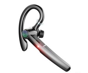 Aprilsunnyzone AI Translation Casque audio sans fil avec microphone, véritable architecture sans fil et crochet rotatif pour une expérience audio constante Noir