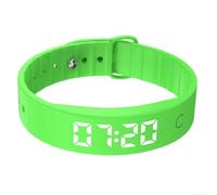 Aprilsunnyzone Bracelet d'alarme vibrant avec compteur de pas précis, détection de phase de sommeil, minuteur, chronomètre et jusqu'à 25 jours de veille (vert)