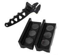 Aprilsunnyzone Clé à molette réglable en aluminium, inserts de mâchoire d'étau pour raccord d'extrémité de tuyau de carburant, aluminium 6061, fixation sécurisée