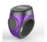 Aprilsunnyzone Compteur numérique intelligent avec écran LCD - Type de compteur de rangées électronique - Charge C - Taille réglable avec 3 vitesses pour tricot et couture - Violet