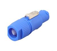 Aprilsunnyzone Connecteur d'alimentation mâle à 3 broches pour signal lumineux de scène, adaptateur de câble de haut-parleur 20 A 250 V AC prise d'alimentation entrée bleue sortie blanche (bleu)