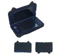 Aprilsunnyzone Coque en silicone résistante aux chocs conçue spécifiquement pour Nintendo 3DS LL XL avec ajustement sans couture et découpes précises (noir translucide)