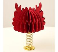 Aprilsunnyzone Décoration de voiture sur le thème chinois avec Dieu de la richesse, dragon et lapin pour célébration saisonnière et expression culturelle (D)