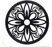 Aprilsunnyzone Décoration murale en bois sculpté bohème de forme ronde avec six appliques florales alignées sur les principes de décoration européens pour la décoration d'intérieur (F)