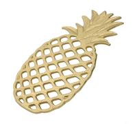 Aprilsunnyzone Dessous de plat en fonte robuste en forme d'ananas avec coussinets résistants à la chaleur, accessoire de cuisine fonctionnel pour protéger les comptoirs des plats chauds
