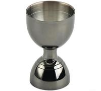 Aprilsunnyzone Doseur de barman en acier inoxydable avec double échelle de mesure en onces liquides et millilitres pour un suivi précis des recettes (noir)
