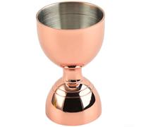 Aprilsunnyzone Doseur de barman en acier inoxydable avec double échelle de mesure en onces liquides et millilitres pour un suivi précis des recettes (couleur or rose)