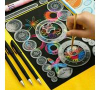 Aprilsunnyzone Ensemble complet de dessin Spirograph conçu pour stimuler l'imagination et les compétences artistiques