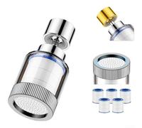 Aprilsunnyzone Filtre de robinet en ABS avec raccord en laiton et fonction pivotante à 360° pour une gestion efficace de l'eau de cuisine (5)