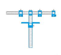 Aprilsunnyzone Gabarit de positionnement en acier inoxydable avec grille de trou mesurée et points de référence réglables pour une précision d'installation constante