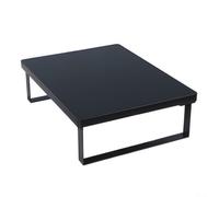 Aprilsunnyzone Grille à micro-ondes en métal et bois pour plan de travail avec couvercle de poêle 30 x 40 cm pour une cuisine compacte (noir)