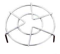 Aprilsunnyzone Grille à vapeur pliable à trois pieds fabriquée en acier inoxydable 201 avec miroir poli pour un nettoyage facile et un support de cuisson fiable (15 cm)