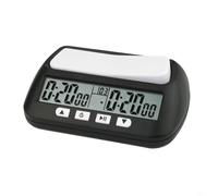 Aprilsunnyzone Horloge d'échecs professionnelle portable 3 en 1 multifonction - Minuteur d'échecs numérique pour jeux de société, minuterie avec fonction alarme, pour échiquier / compte à rebours /