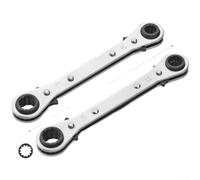 Aprilsunnyzone Jeu de clés à cliquet 4 en 1 en acier au chrome vanadium avec dégagement rapide et bride à 12 points pour les espaces restreints et les travaux de précision (110-12-13-14)