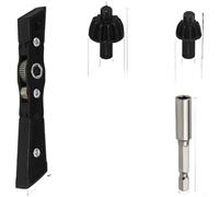 Aprilsunnyzone Jeu de clés réglables avec clés de mandrin de 10 mm, 13 mm, 16 mm et adaptateur d'embout court pour perçage de précision (C)