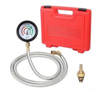 Aprilsunnyzone Kit de manomètre d'échappement de 1,8 m, tuyau en acier inoxydable, double échelle de 6,3 cm, adaptateur de filetage en laiton à connexion rapide pour voitures diesel