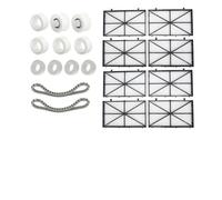 Aprilsunnyzone Kit de remplacement conçu pour robot nettoyeur de piscine Dolphin CC Plus M400 M500, 8 inserts de filtres, 2 courroies d'entraînement, 6 roues avant, 4 roues arrière