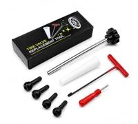 Aprilsunnyzone Kit d'extracteur de tige de valve en métal avec crochet en T et clé rotative pour un entretien fiable des pneus automobiles