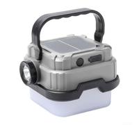 Aprilsunnyzone Lanterne LED rechargeable USB-C portable pour tente de camping, éclairage extérieur, luminosité réglable, mode stroboscopique et joint étanche fiable (SL-013 gris)