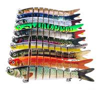 Aprilsunnyzone Leurre coulant multi-articulé 8 sections 11,4 g pour pêcheurs de bar à la recherche d'une action réaliste dans différentes profondeurs (I)
