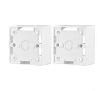 Aprilsunnyzone Lot de 2 boîtiers électriques Ethernet monocommande montés en surface pour plaque murale, gestion des câbles, PVC, 4 couleurs, 40 mm de profondeur (blanc)