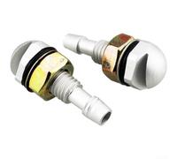 Aprilsunnyzone Lot de 2 buses de lave-glace en alliage d'aluminium pour voiture - Brume fine - Rouge, bleu, noir, argent (argent)