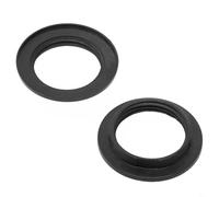 Aprilsunnyzone Lot de 2 colliers d'abat-jour pour bague d'adaptateur E14 E27 - En plastique noir et blanc - Facile à installer - Aucun outil nécessaire pour les lampes de chevet E27 (noir)