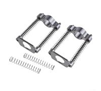 Aprilsunnyzone Lot de 2 colliers de serrage pliables avec double ressort renforcé pour vélos pliants Brompton, pièces compactes et de rechange (argenté)